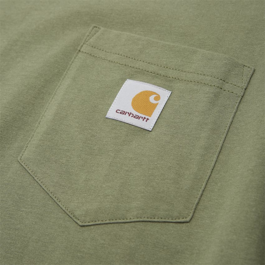 Carhartt WIP T-shirts POCKET S/S I022091 DOLLAR GREEN